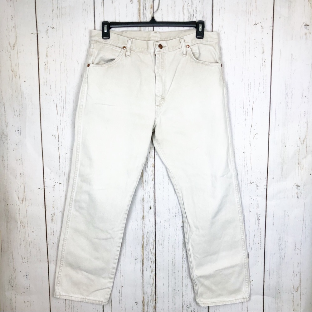 Wrangler Tan Straight Leg Jeans